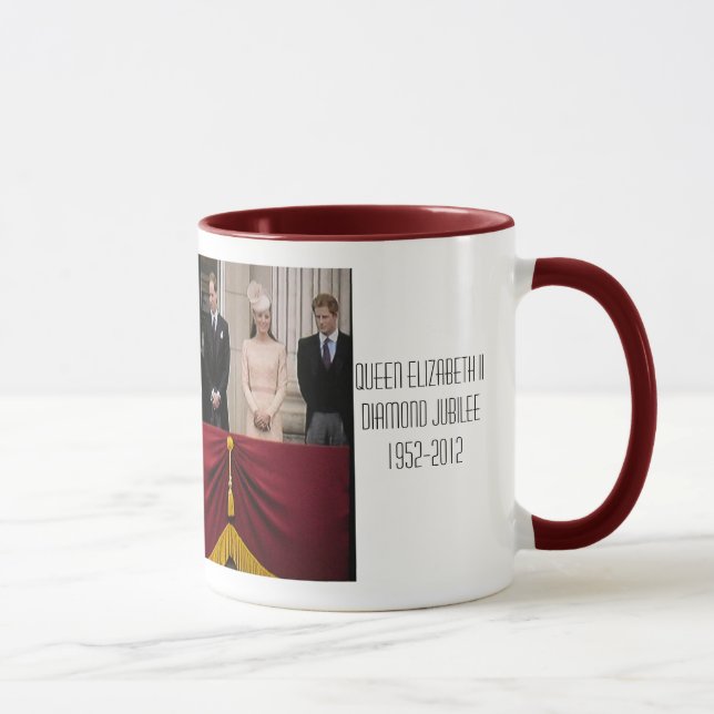 Queen Elizabeth Diamond Jubilee commemorative mug (Right)