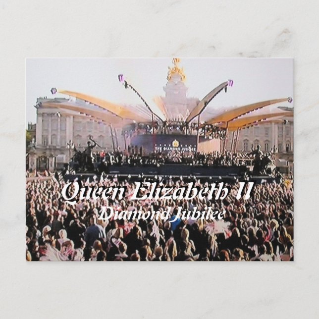Queen Elizabeth Diamond Jubilee concert postcard (Front)