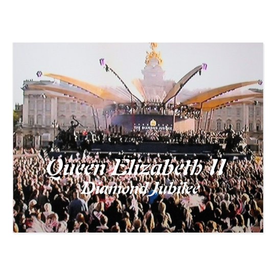 Queen Elizabeth Diamond Jubilee concert postcard