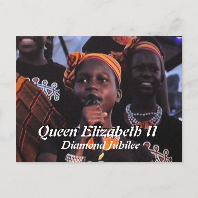 Queen Elizabeth Diamond Jubilee concert postcard (Front)