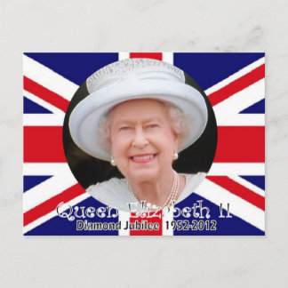 Queen Elizabeth Diamond Jubilee portrait postcard