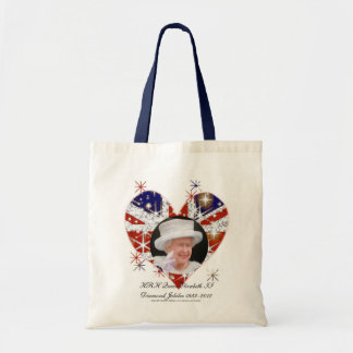Queen Elizabeth Diamond Jubilee UK flag Tote Bag