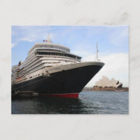 Queen Elizabeth docked at Circular Quay Postcard