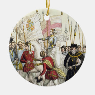 Queen Elizabeth I (1530-1603) Rallying the Troops Ceramic Tree Decoration