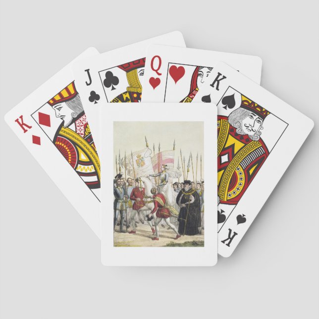 Queen Elizabeth I (1530-1603) Rallying the Troops Playing Cards (Back)