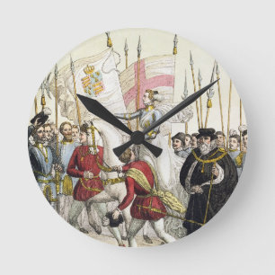 Queen Elizabeth I (1530-1603) Rallying the Troops Round Clock