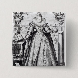 Queen Elizabeth I 1596 15 Cm Square Badge
