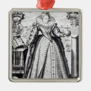 Queen Elizabeth I  1596 Metal Tree Decoration