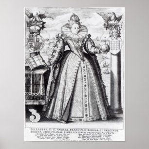 Queen Elizabeth I  1596 Poster