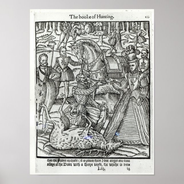 Queen Elizabeth I  at a stag hunt Poster (Front)