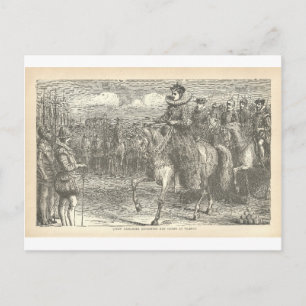 Queen Elizabeth I at Tilbury Antique Engraving Postcard