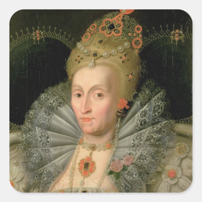 Queen Elizabeth I (bust length portrait) (see also Square Sticker (Front)