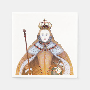 Queen Elizabeth I - historical illustration Napkin