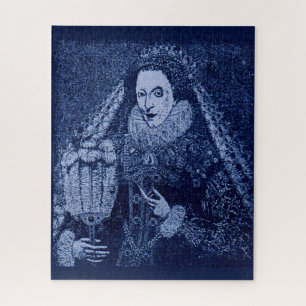 Queen Elizabeth I in blue Jigsaw Puzzle