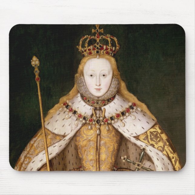 Queen Elizabeth I in Coronation Robes Mouse Mat (Front)
