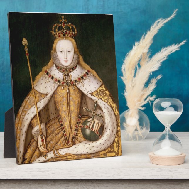 Queen Elizabeth I in Coronation Robes Plaque (Side)