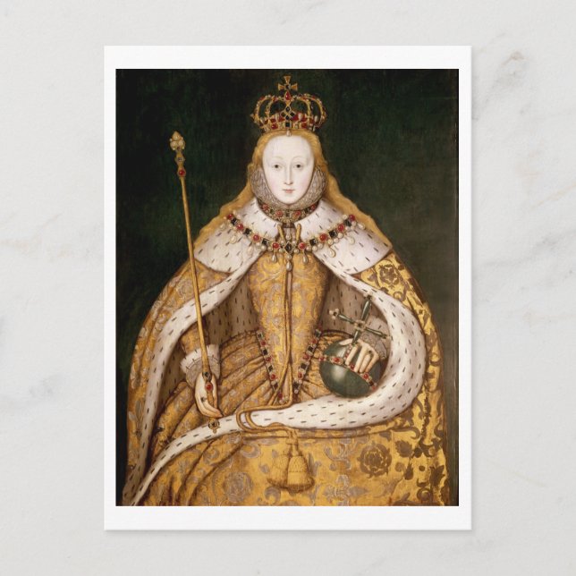 Queen Elizabeth I in Coronation Robes Postcard (Front)