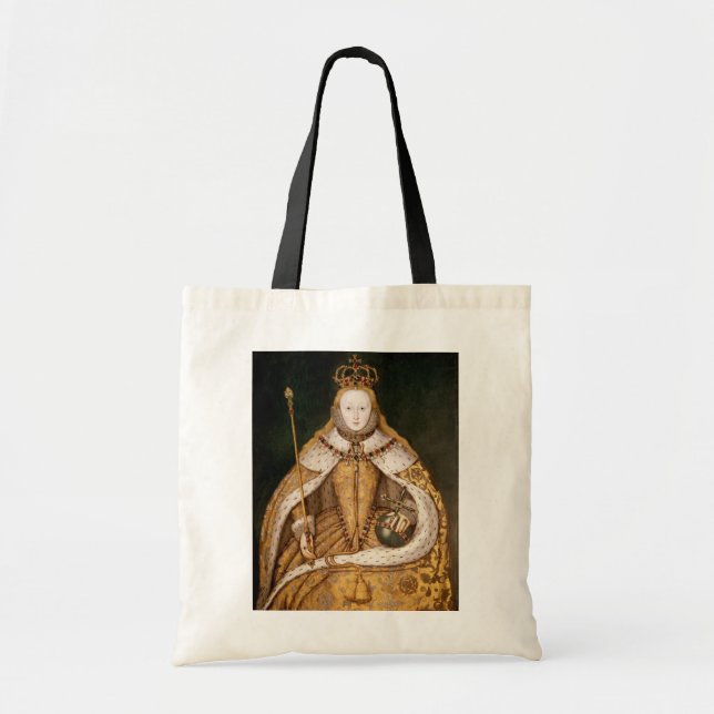 Queen Elizabeth I in Coronation Robes Tote Bag (Front)