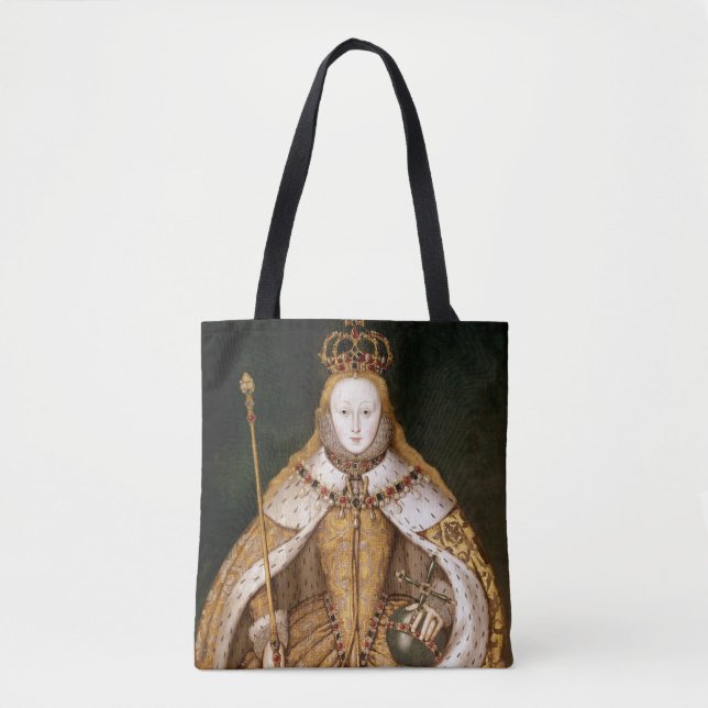 Queen Elizabeth I in Coronation Robes Tote Bag (Front)