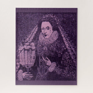 Queen Elizabeth I in lavender Jigsaw Puzzle