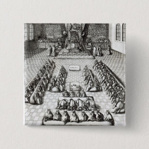 Queen Elizabeth I  in Parliament 15 Cm Square Badge
