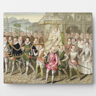 Queen Elizabeth I in procession with her Courtiers Plaque