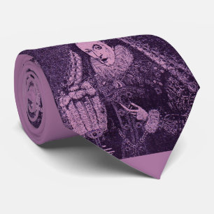 Queen Elizabeth I in purple print Tie