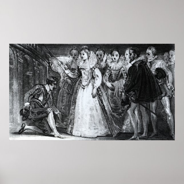 Queen Elizabeth I  Knighting Francis Drake Poster (Front)