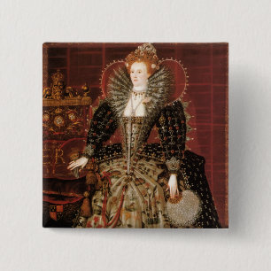 Queen Elizabeth I of England 15 Cm Square Badge