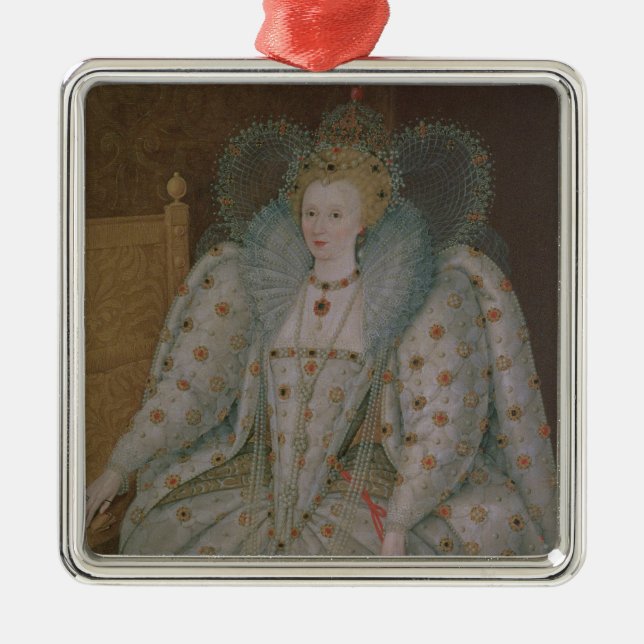 Queen Elizabeth I of England and Ireland Metal Tree Decoration (Front)