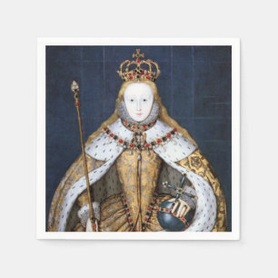 Queen Elizabeth I of England in Coronation Robe Napkin