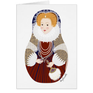 Queen Elizabeth I of England Matryoshka Card