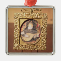 Queen Elizabeth I playing the lute (miniature incl