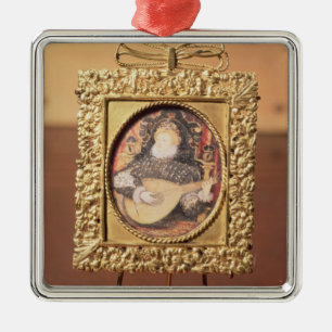 Queen Elizabeth I playing the lute (miniature incl Metal Tree Decoration