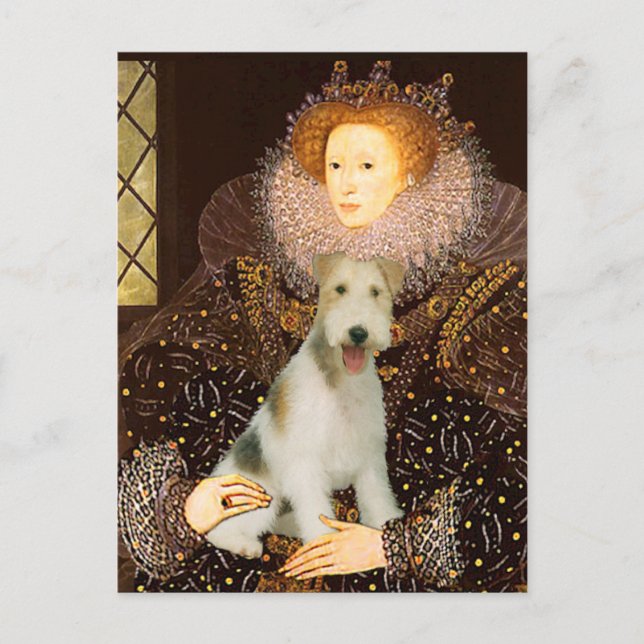 Queen Elizabeth I - Wire Fox Terrier #1 Postcard (Front)