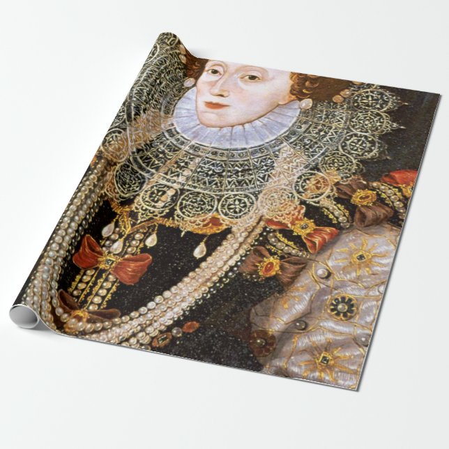 Queen Elizabeth I Wrapping Paper (Unrolled)