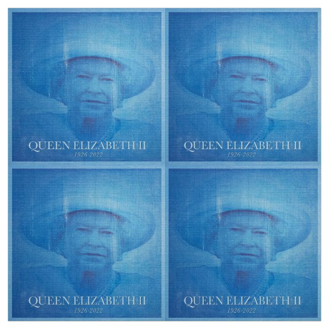 Queen Elizabeth II 1926-2022 Fabric (Swatch)