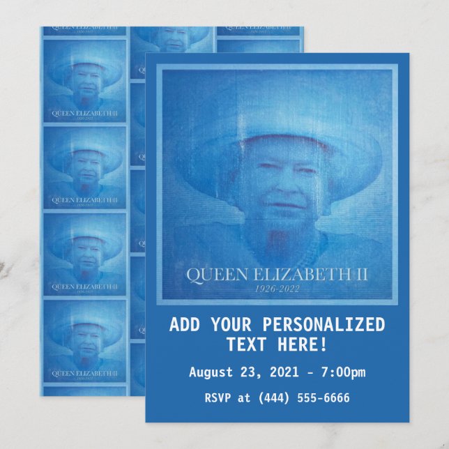 Queen Elizabeth II 1926-2022 Invitation (Front/Back)