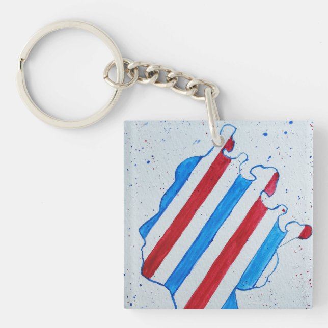 Queen Elizabeth II Jubilee Platinum England UK Key Ring (Front)