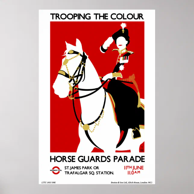 Queen Elizabeth II London Trooping the Colour Pos Poster | Zazzle