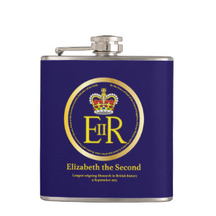 Queen Elizabeth II Longest Reign Hip Flask