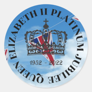 Queen Elizabeth II Platinum Jubilee Classic Round Sticker