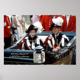 Queen Elizabeth II & Prince Philip 1986 Poster