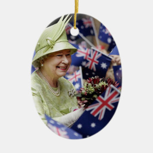 Queen Elizabeth II Queen of the United Kingdom Ce Ceramic Tree Decoration