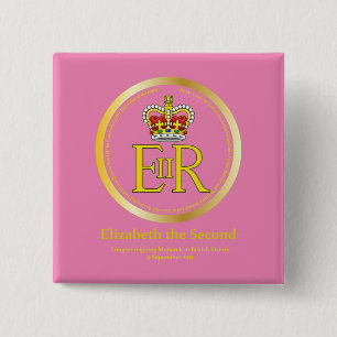 Queen Elizabeth II Reign 15 Cm Square Badge