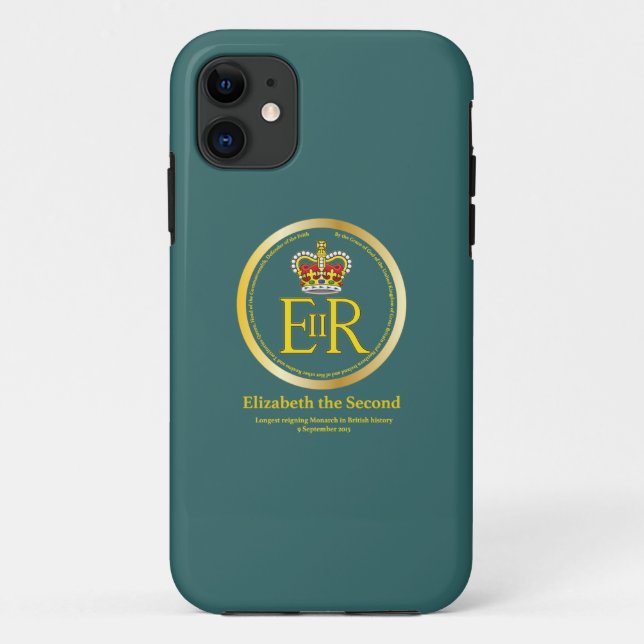 Queen Elizabeth II Reign Case-Mate iPhone Case (Back)