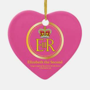 Queen Elizabeth II Reign Ceramic Tree Decoration