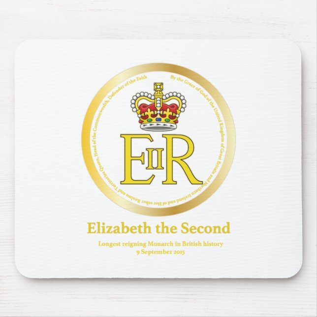 Queen Elizabeth II Reign Mouse Mat (Front)