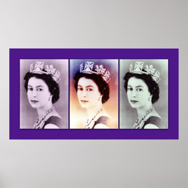 Queen Elizabeth II Trio Poster (Front)