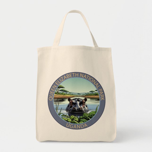 Queen Elizabeth National Park Uganda Tote Bag (Front)